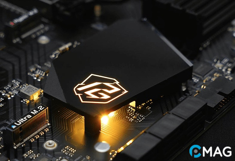 danh-gia-asrock-z690-pg-riptide-10 LED RGB chỉ được thể hiện ở chipset (ảnh Internet)