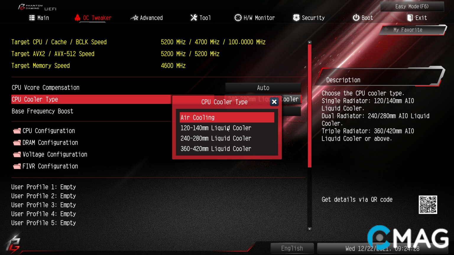danh-gia-asrock-z690-pg-riptide-21 Tùy chỉnh giá trị voltage của các thành phần như CPU, RAM…