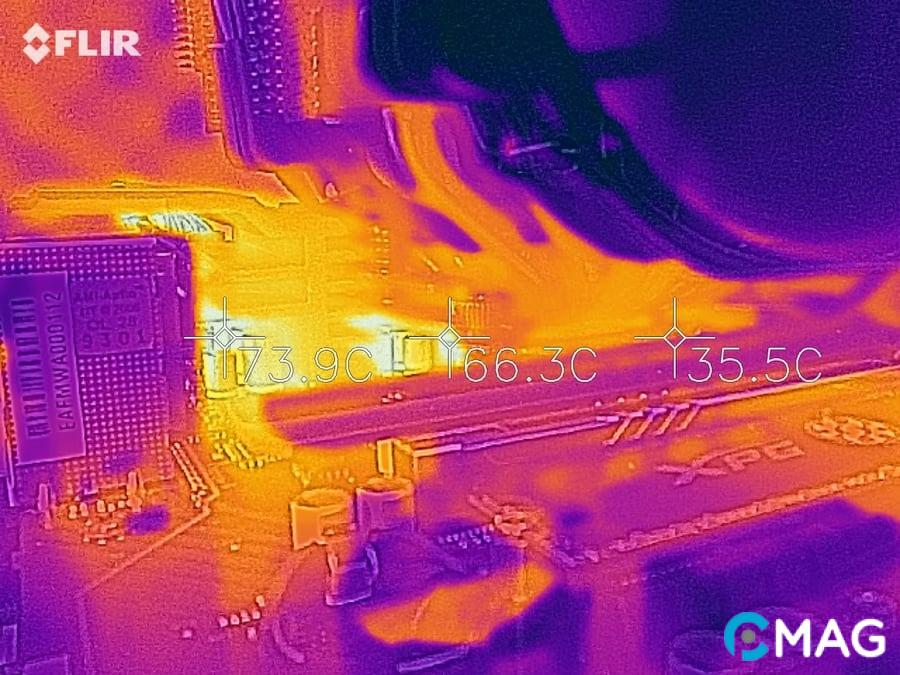 danh-gia-asrock-z690-pg-riptide-31 Kiểm tra mức độ hoạt động hiệu quả của VRM