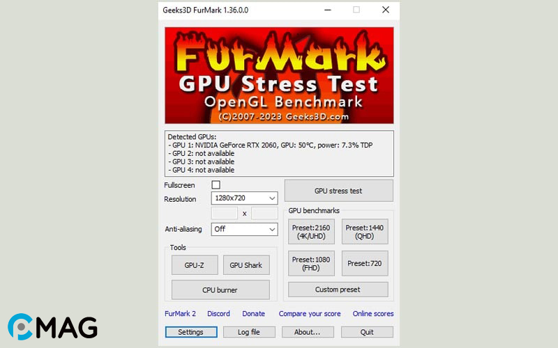 furmark-5 Cách stress test GPU bằng FurMark