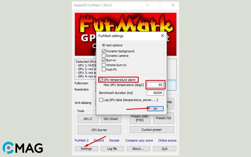 furmark-6 Cách stress test GPU bằng FurMark