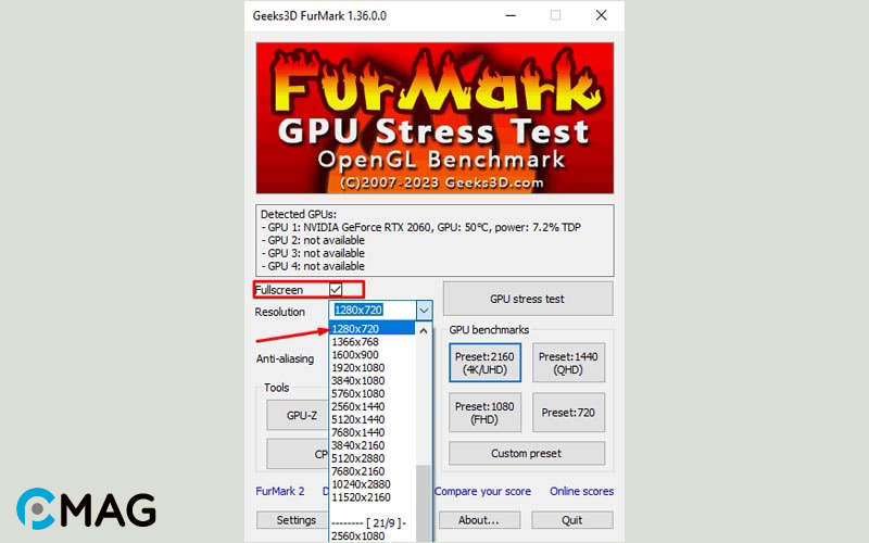 furmark-7 Cách stress test GPU bằng FurMark
